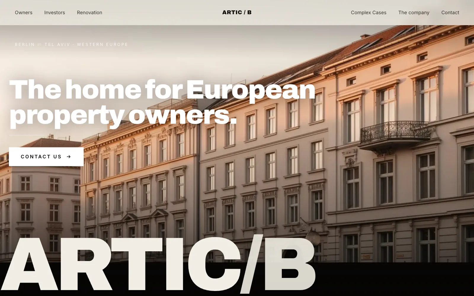 ARTIC/B, Home page