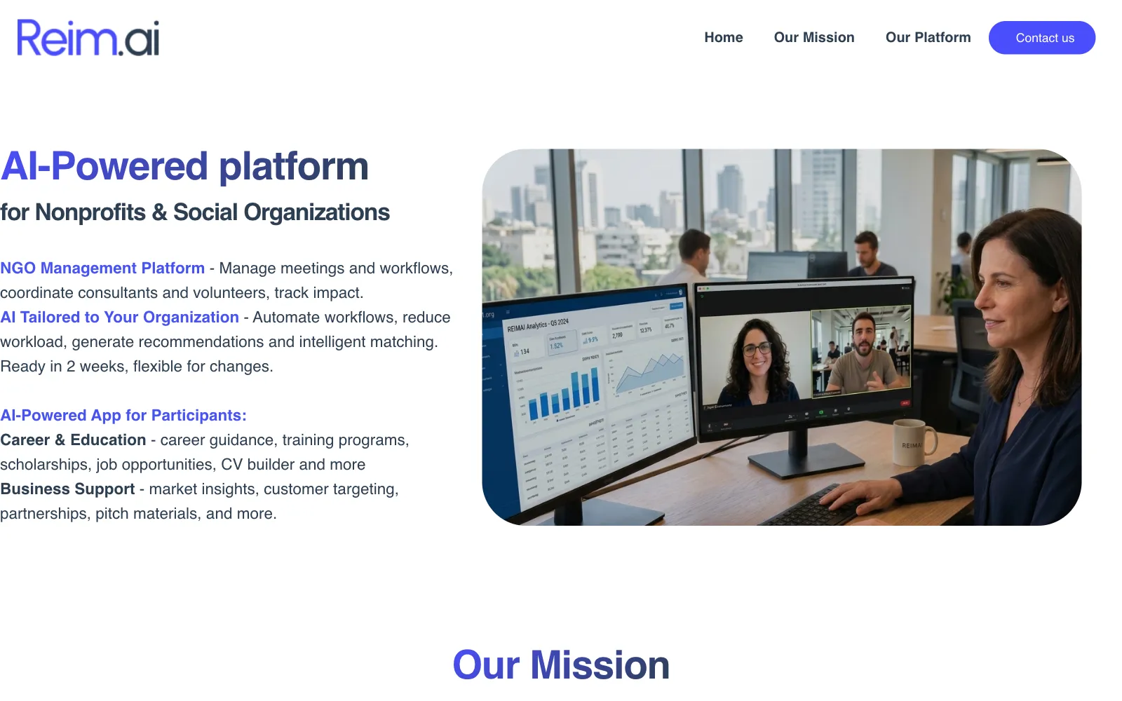 ReIMAI, Home page
